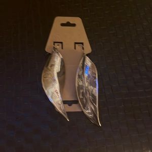 Sterling silver. .925 made in Israel leaf earrings.slightly worn